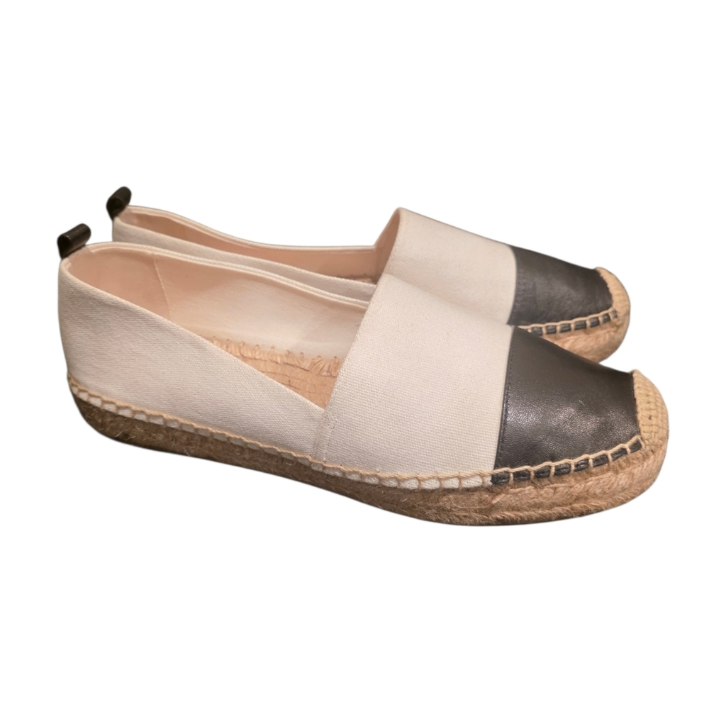 J. CREW Espadrille Canvas Leather‎ Cap Toe - Size 11